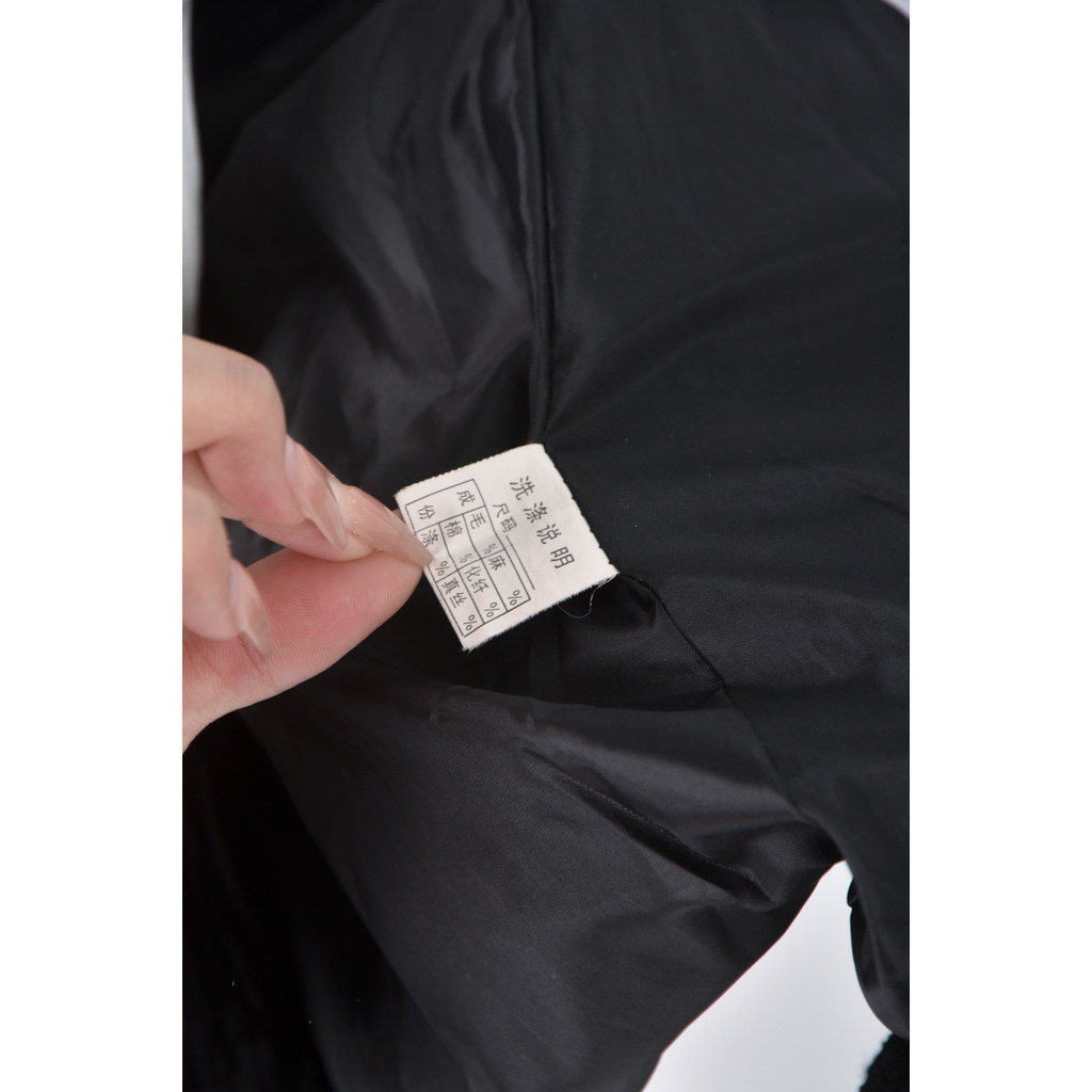 (S) 櫻之秀排扣黑色外套二手衣, , large