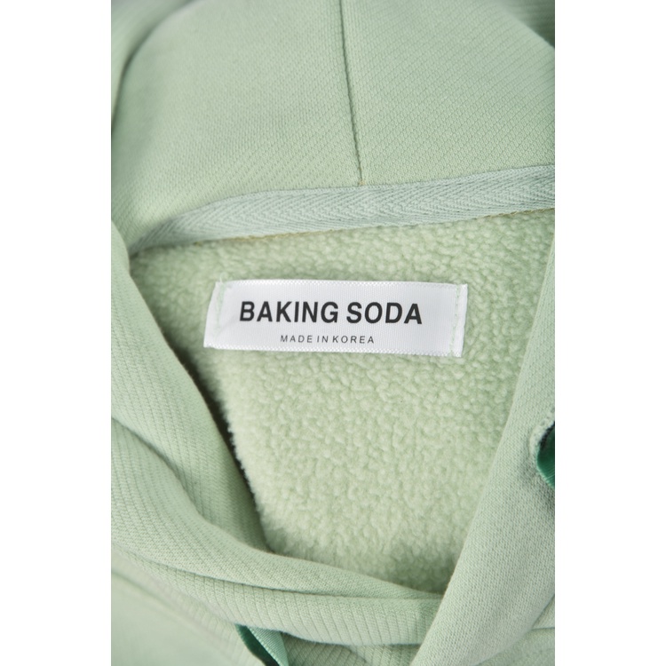 (F) baking soda韓牌質感連帽綠色長袖上衣二手衣, , large