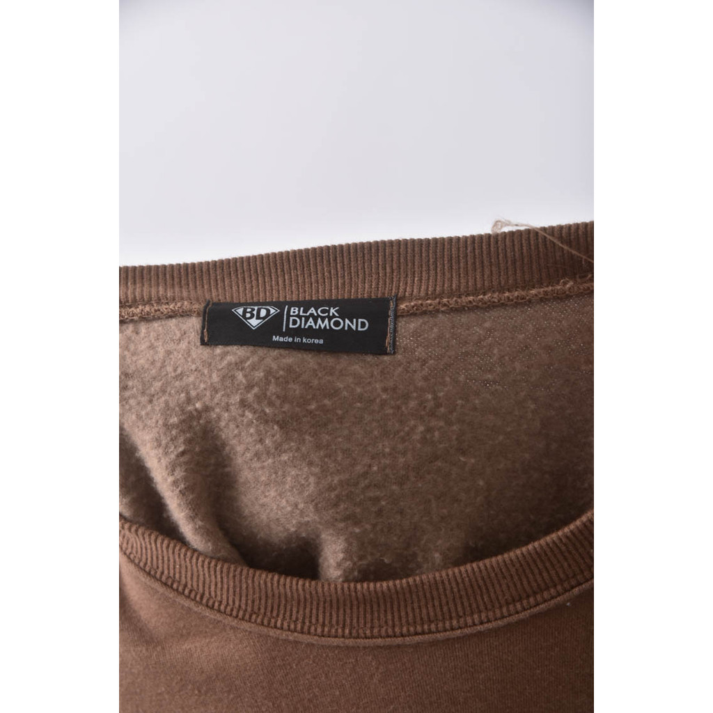 (L) black diamond韓牌質感圓領棕色長袖上衣二手衣, , large