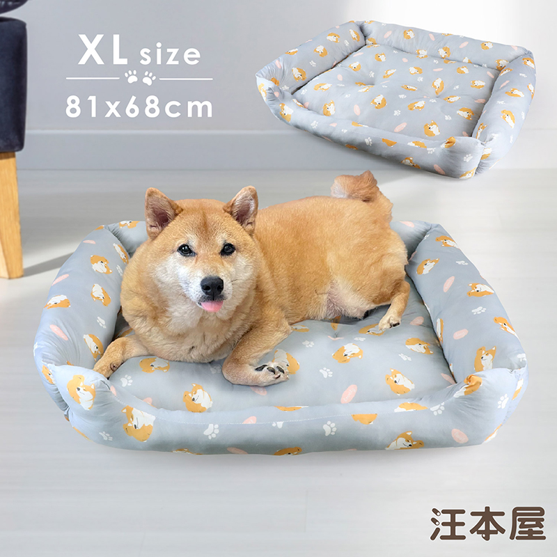 汪本屋 涼感降溫 冰絲寵物涼墊/沙發床-XL號-OO-P-SN04XL-G-灰柴犬, , large