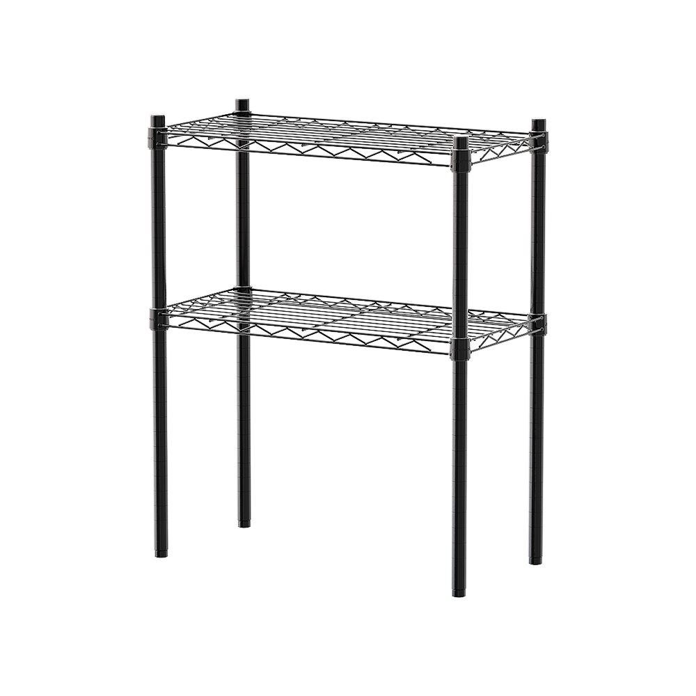 【Y HOUSE】60x30x75cm Lightweight Two-layer Iron Rack Iron Rack Shelf - Painted Black, , large