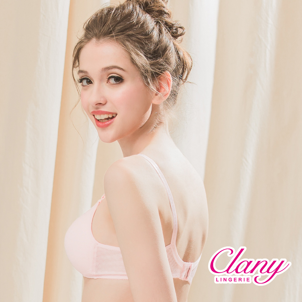 【Clany可蘭霓】 舒適V曲線無鋼圈台灣製輕柔 AB內衣 粉紅甜心 6607-31, , large