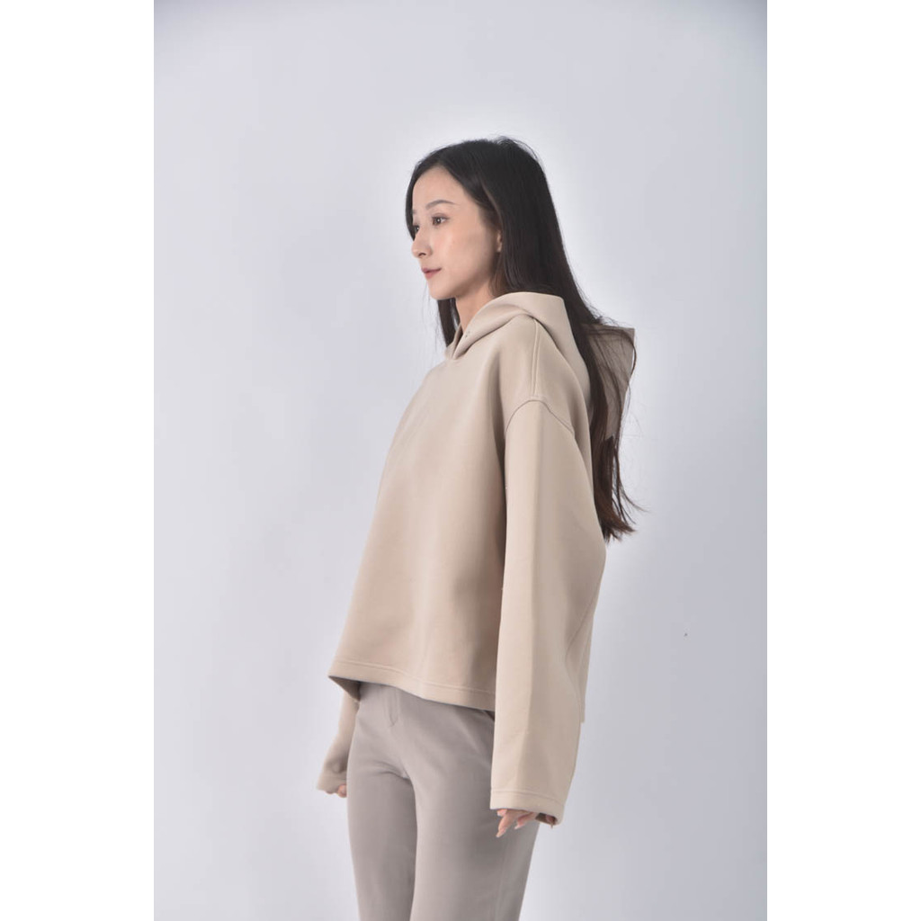 (M) uniqlo連帽杏色長袖上衣二手衣, , large