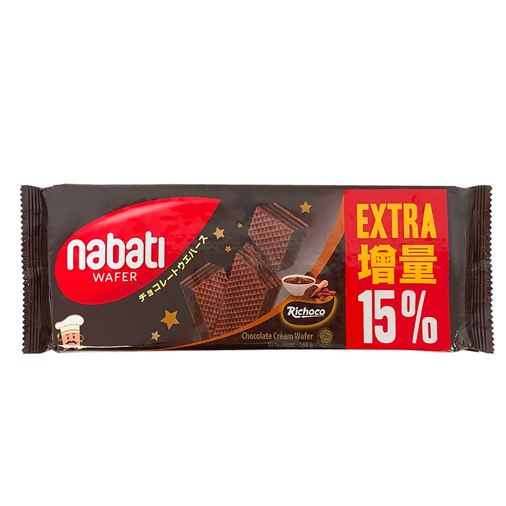 麗巧克Nabati 巧克力威化餅168g袋裝, , large