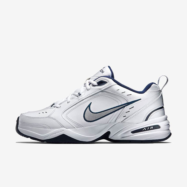 Nike Air Monarch IV 男鞋 多功能 訓練 白 深藍 [415445-102], , large