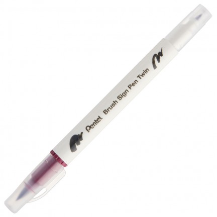 【 Pentel 飛龍 】雙頭柔繪筆 10支/盒 SESW30C   -  T122 黃, , large
