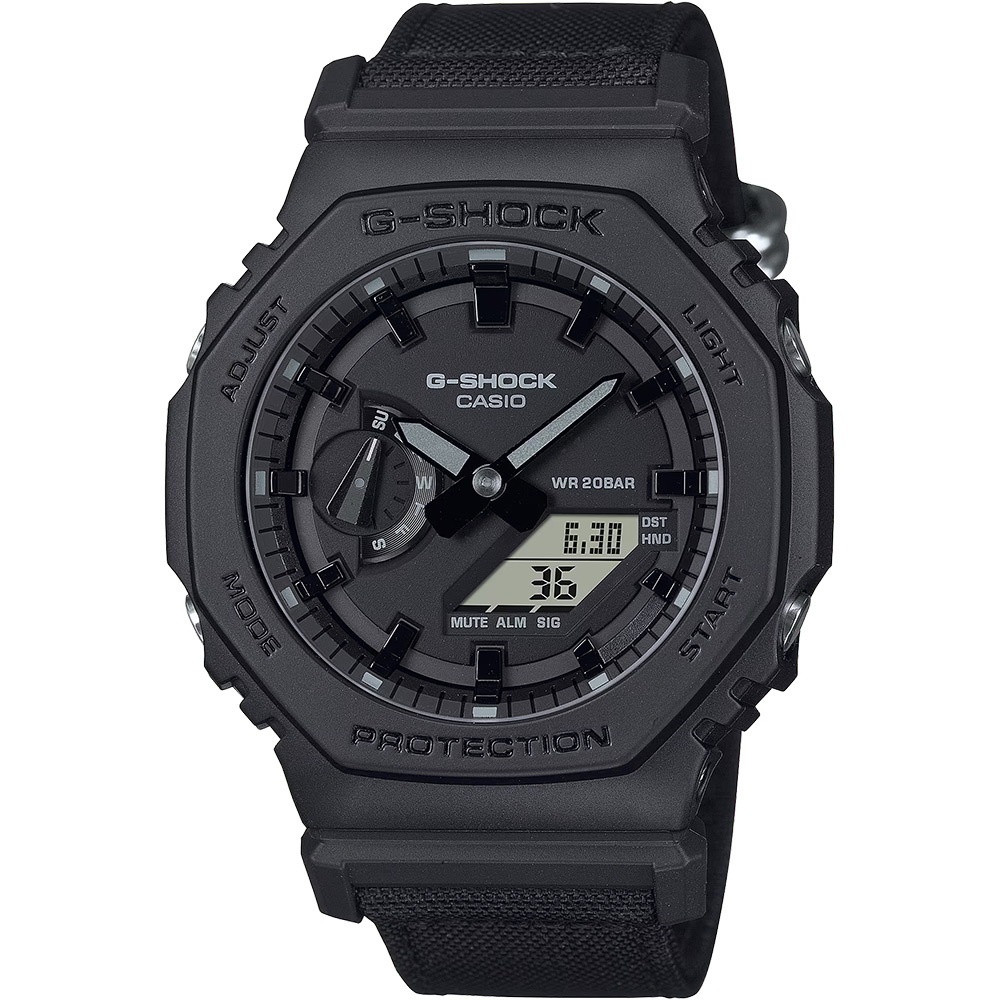 CASIO 卡西歐 G-SHOCK 尼龍錶帶 八角手錶 GA-2100BCE-1A, , large