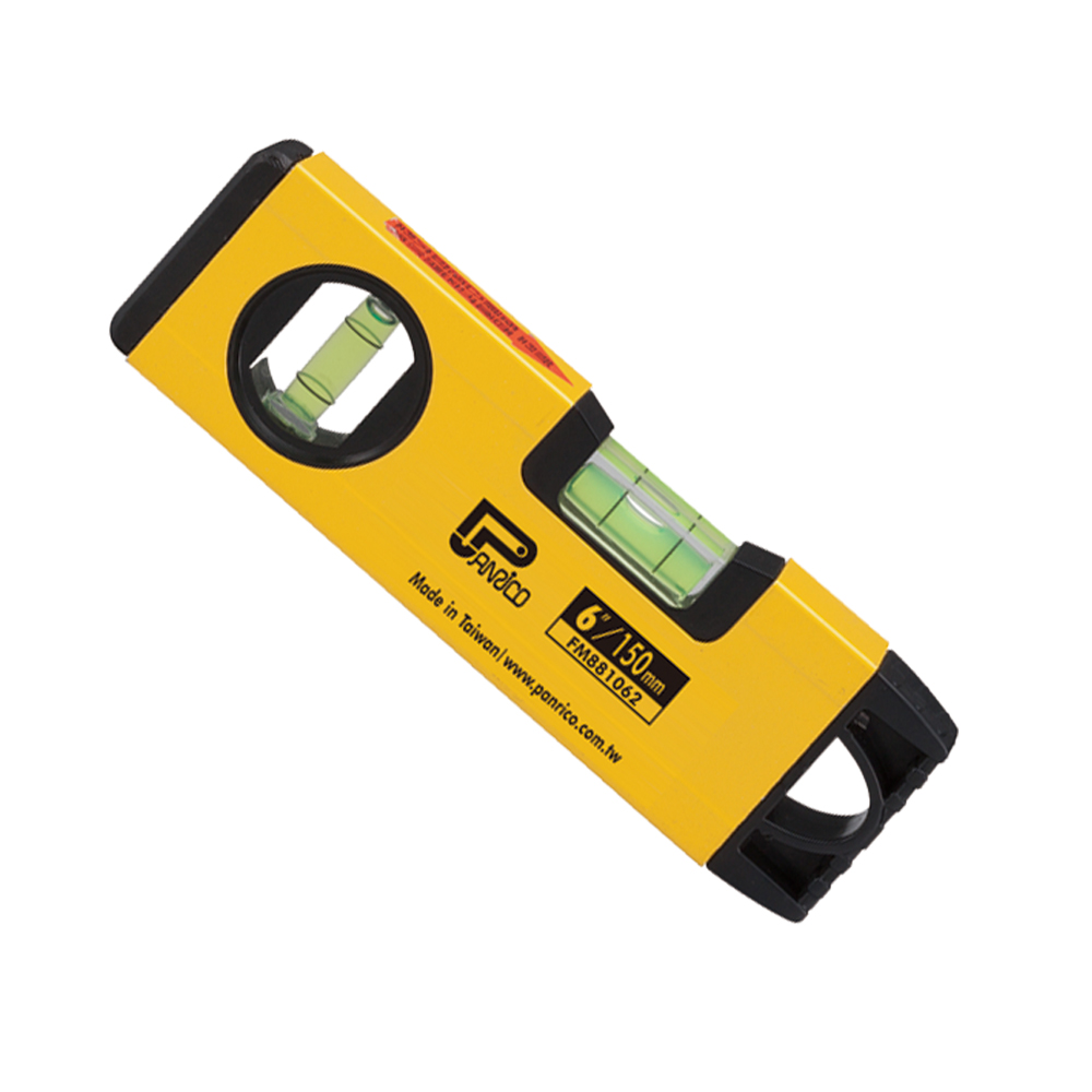 【Panrico 百利世】6吋鋁合金專業級強磁螢光水泡水平尺(台灣製造), , large