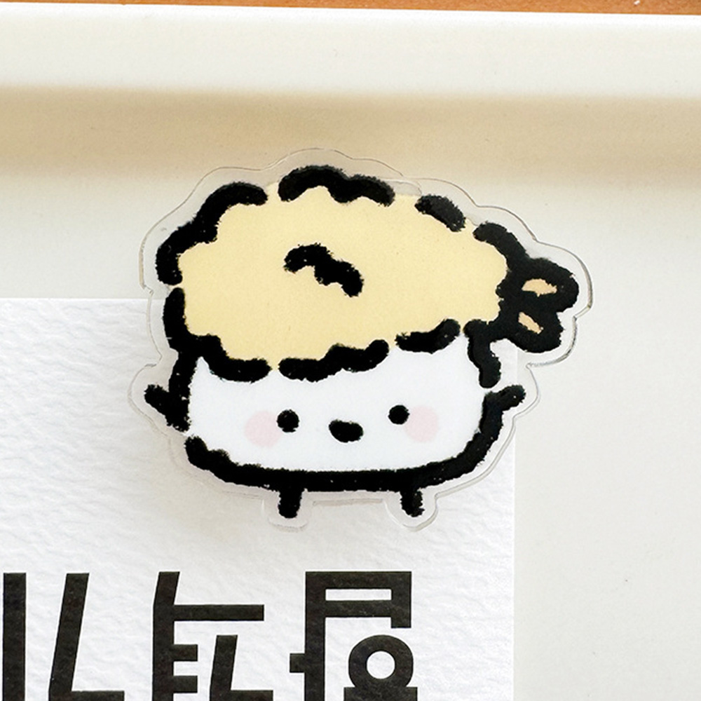 壓克力萬用夾【蝦壽司】小夾子 貓咪夾 黑貓夾子 文件夾 分類夾 收納夾 迷你夾 造型夾 蔬菜夾 飲料 大開口 雙面夾, , large