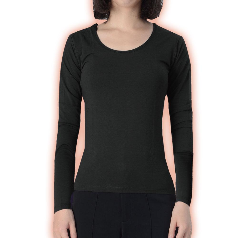 【MORRIES】石墨烯蓄熱輕磨毛圓領女保暖衣MR776, , large