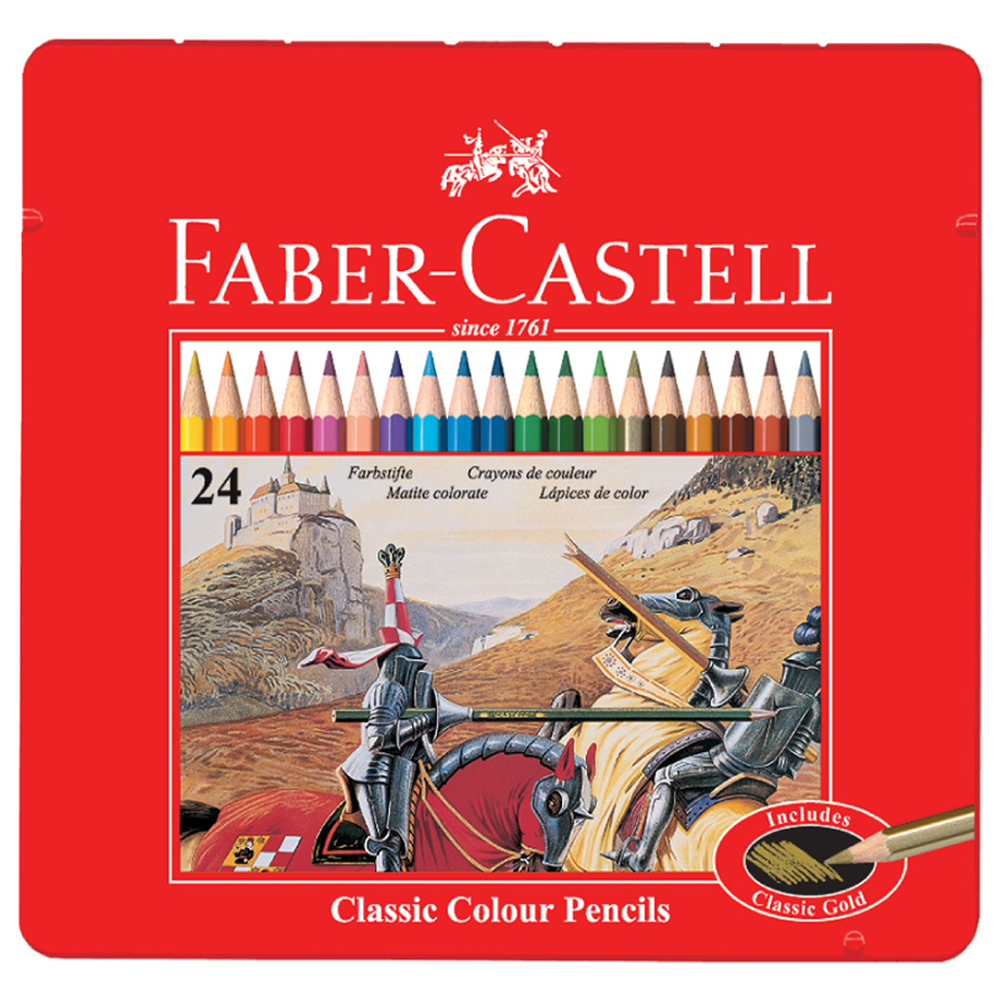 【龍品文創】輝柏 Faber-Castell   24色油性色鉛筆115845, , large