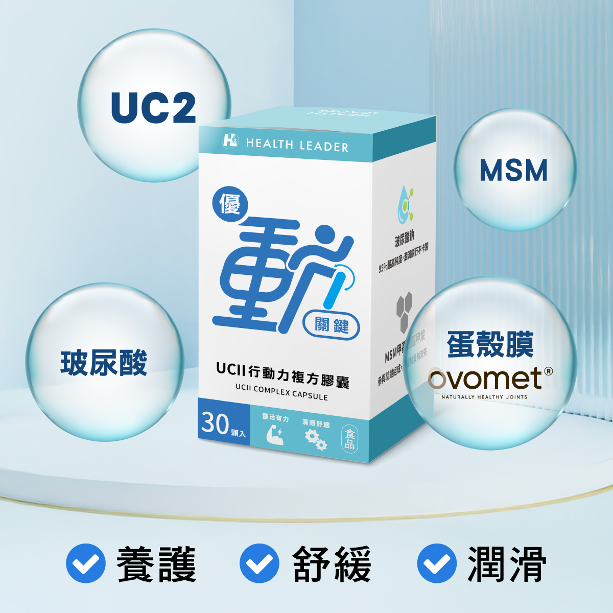 [優品生醫]優動關鍵 行動力 UC2 專利蛋殼膜 2入組, , large