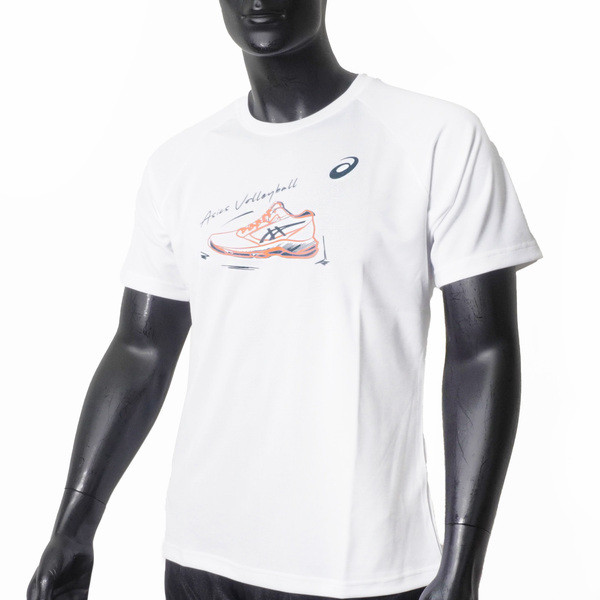 Asics 男 T恤 運動上衣 休閒短袖 排球短T 短袖上衣 亞版 [2053A258-100], , large