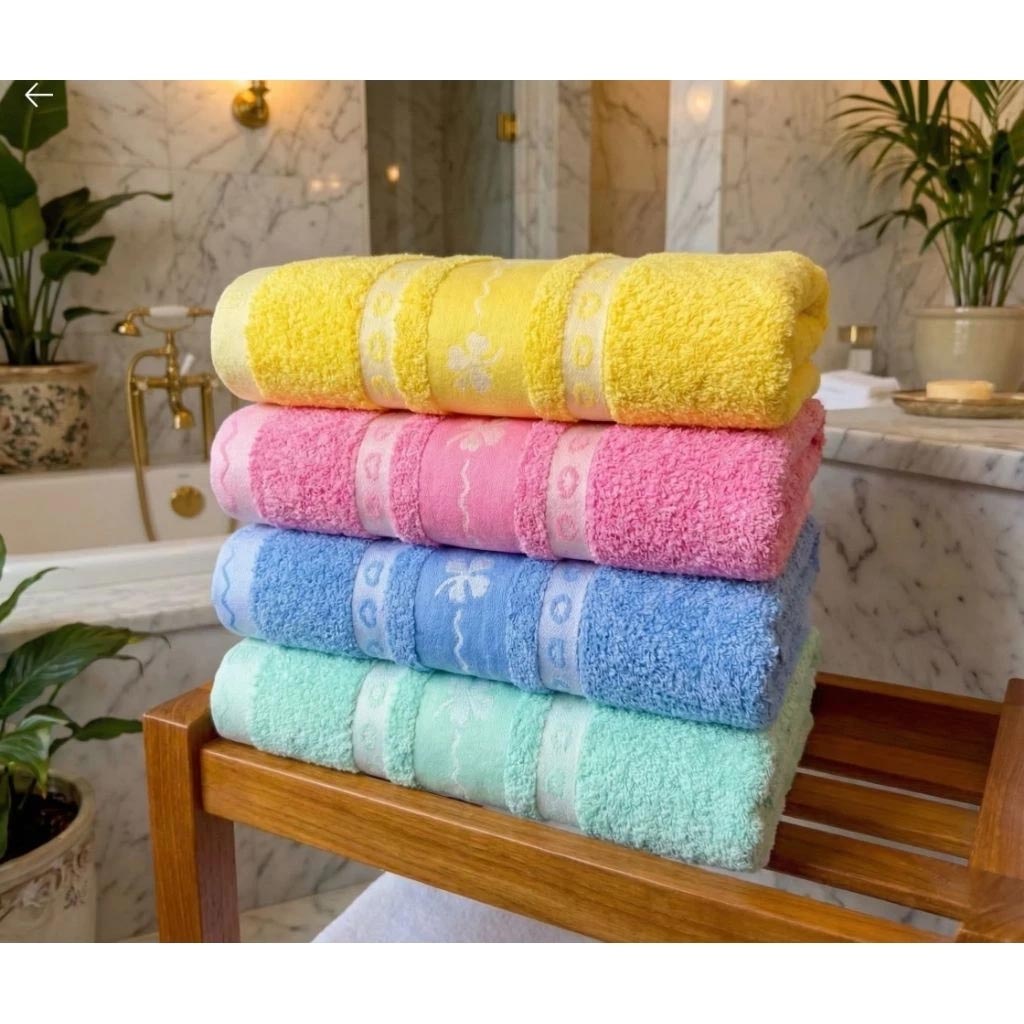 [Kaimei Cotton] MIT Taiwan-made Kaimei Exclusive Thick Antibacterial Bamboo Charcoal Bath Towel, Heart-shaped Clover Design