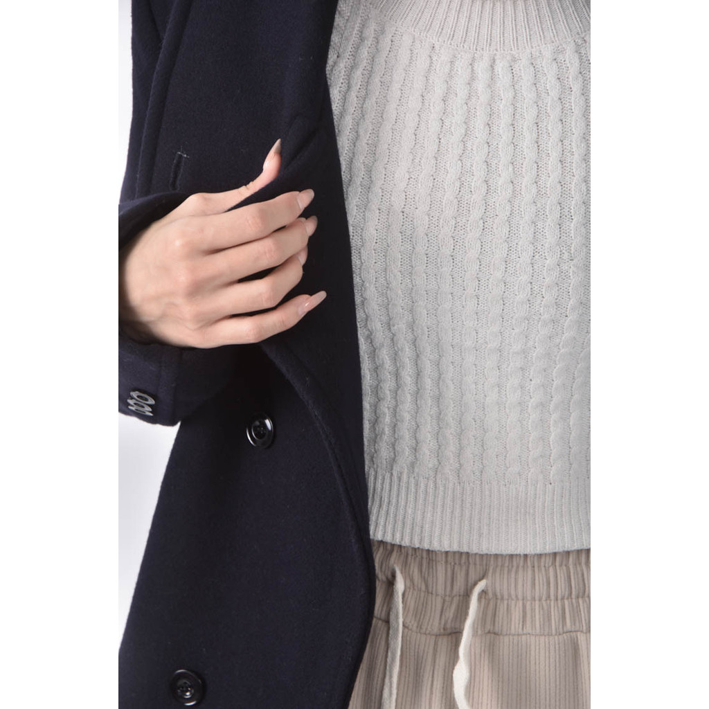 (L) londonflat韓牌排扣藍色外套二手衣, , large