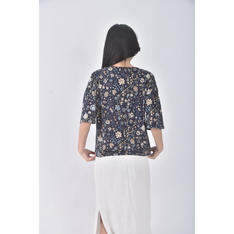 (M) uniqlo質感棉質純棉藍色短袖上衣二手衣, , large