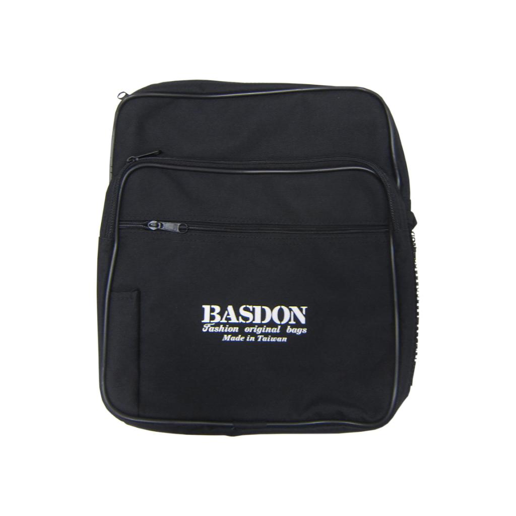 ~雪黛屋~BASDON 側背包大容量可A4紙MIT插筆袋二主袋+外袋共四層BSD8002, , large