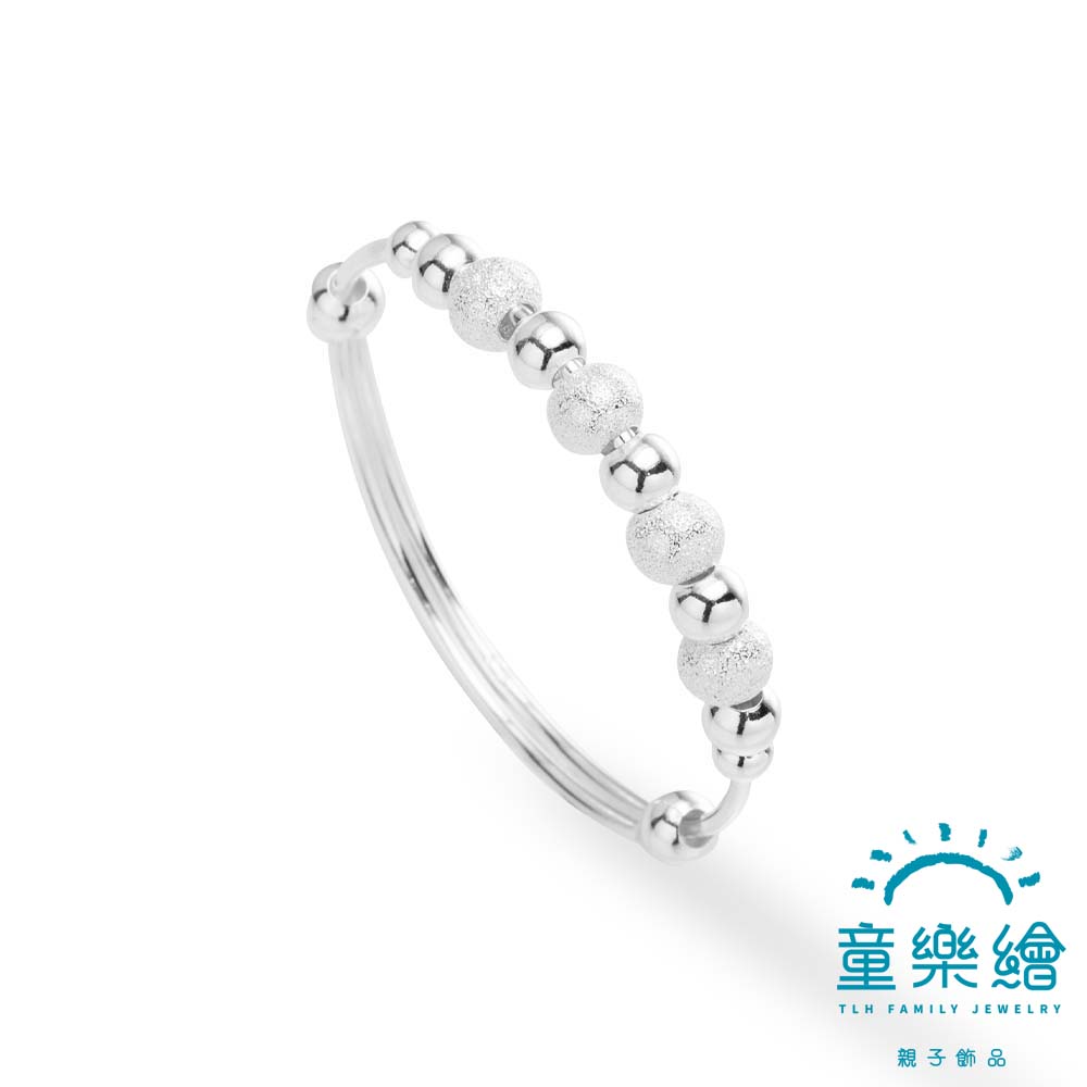 【童樂繪金飾】兒童純銀手鐲手環 鑽砂小珠 (彌月銀飾 滿月禮 寶寶足銀), , large