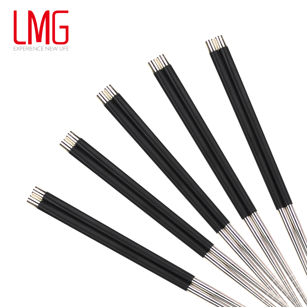 【LMG】黑合金316不銹鋼筷5雙組, , large