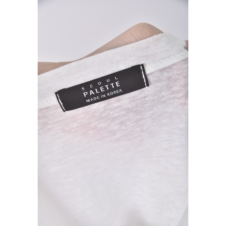 (XL) palette韓牌質感白色短袖上衣二手衣, , large