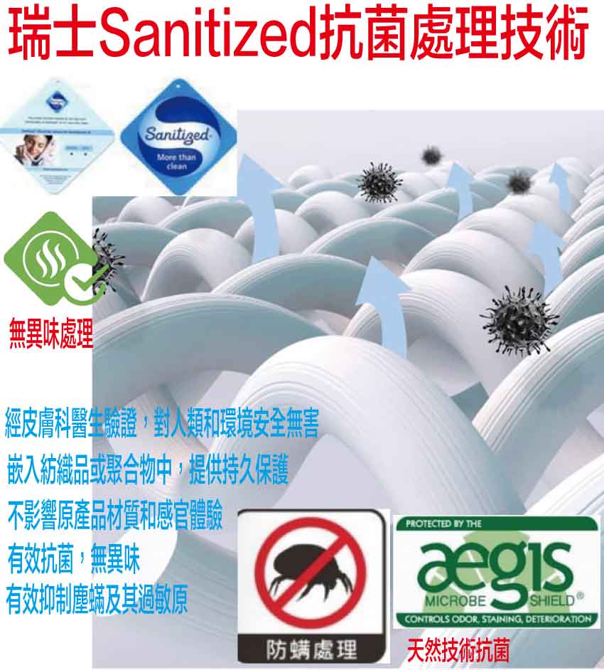 【文創集】抗菌天絲聯結式彈簧床墊-6尺雙人加大, , large