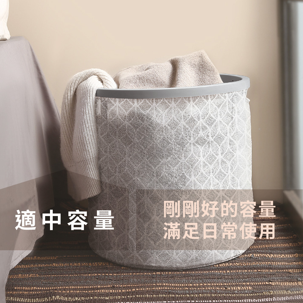 巧易潔一秒開扭扭洗衣籃-圓型, , large