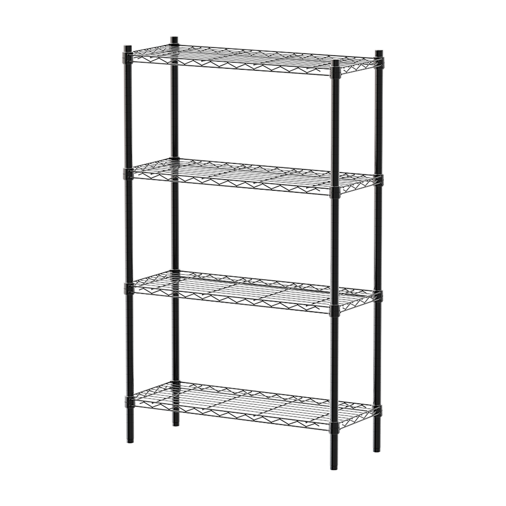 【Y HOUSE】76x30x120cm Lightweight Four-layer Iron Rack Iron Rack Shelf - Painted Black