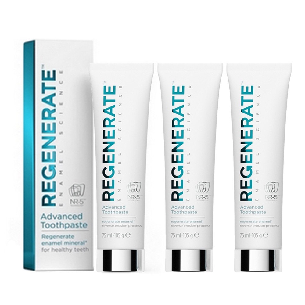 【Regenerate】 修復琺瑯質牙膏 75ml 3入組, , large