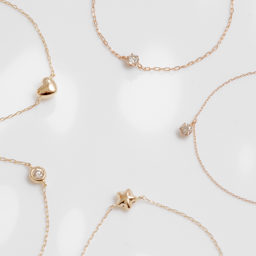 【天然真鑽】A'jane 18K玫瑰金 玫光靜語 鑽石項鍊 A032410-005, , large