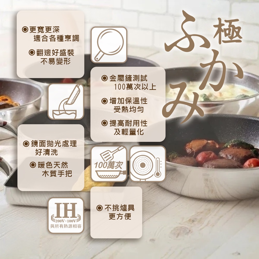 【hokua】Japanese IH Non-stick Frying pan 28cm with glass lid, , large