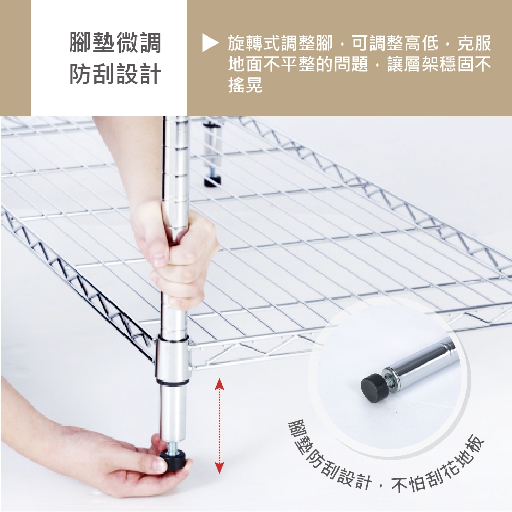 【KIWISH】46x40系列層架 三層 四層架 鐵力士架 居家收納架 (質感黑) 鐵架 層架 置物架 電器架 波浪架 收納架, , large