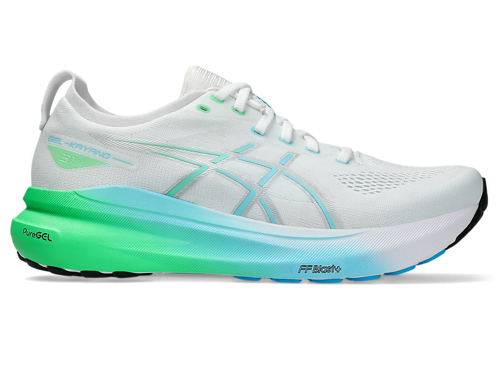[秉宸] ASICS GEL-KAYANO 31 慢跑鞋 白x螢光 1011B867-100