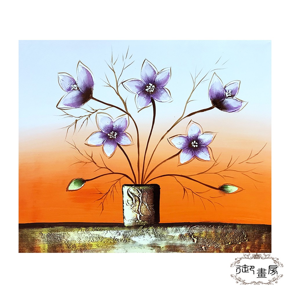 【御畫房】 手繪無框油畫 花影繽紛 50x60cm, , large