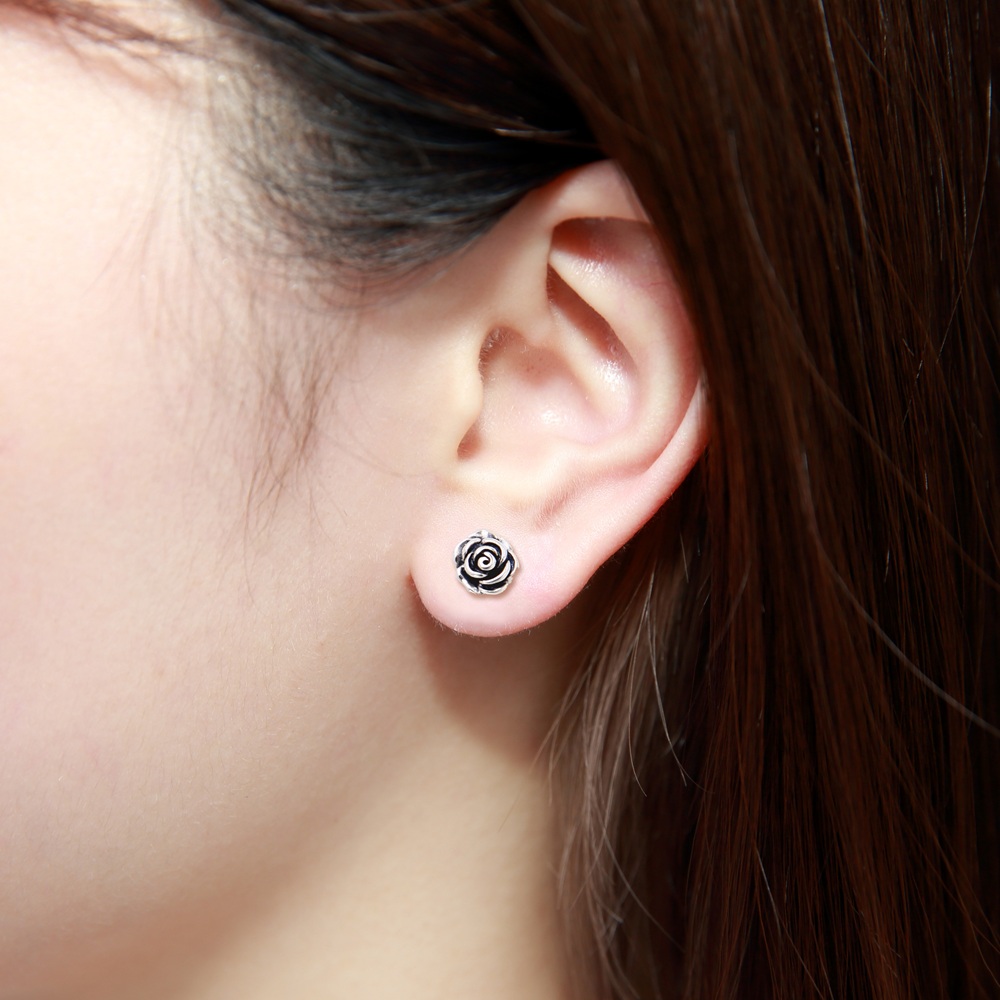 【Angel & Me】Le Petit Prince Rose s925 sterling silver earrings birthday gift, , large