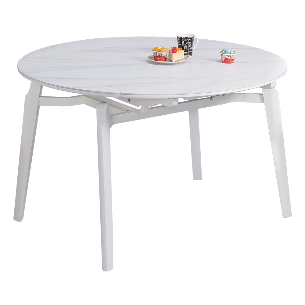 【Hampton 漢汀堡】倪雅雪山白岩板圓折桌, , large