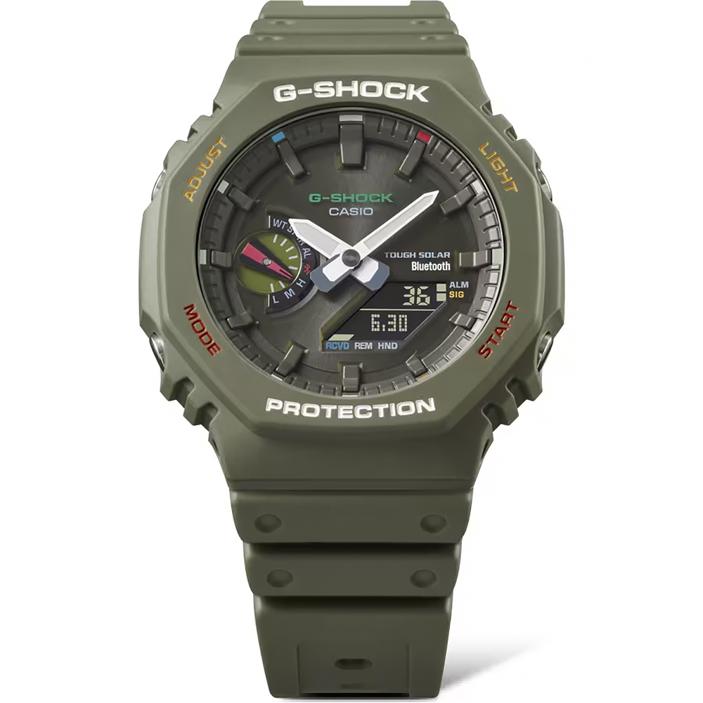 CASIO 卡西歐 G-SHOCK 藍牙 八角 太陽能電子錶 手錶 GA-B2100FC-3A, , large