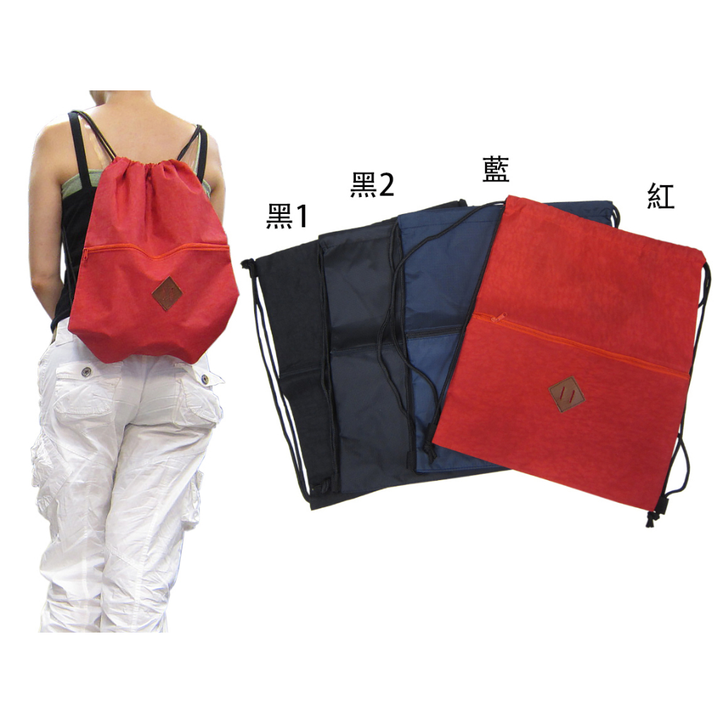 ~雪黛屋~BASDON 後背束口包大容量台灣製可A4資料夾簡易全齡男女適用BSN003, , large