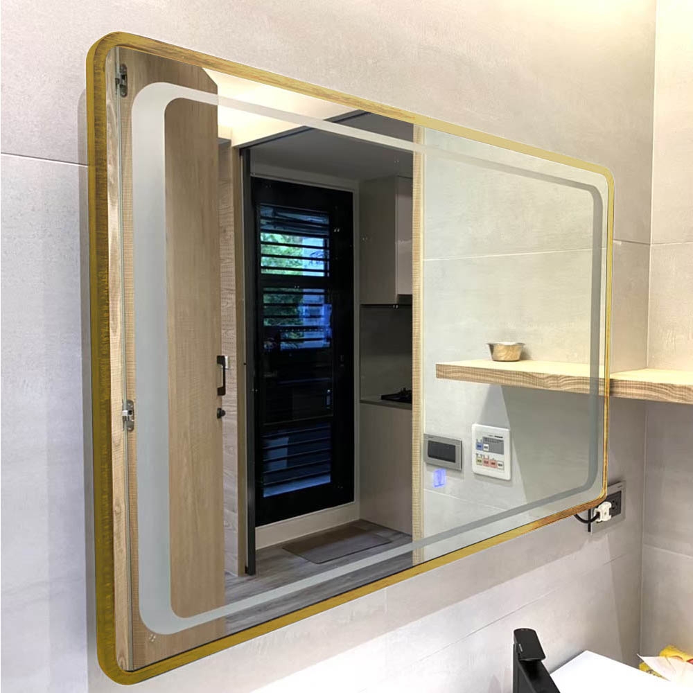 【H&R安室家】 慕尼黑 智能LED發光觸控燈鏡(掛鏡/浴鏡/化妝鏡/鏡子) ZA0198, , large