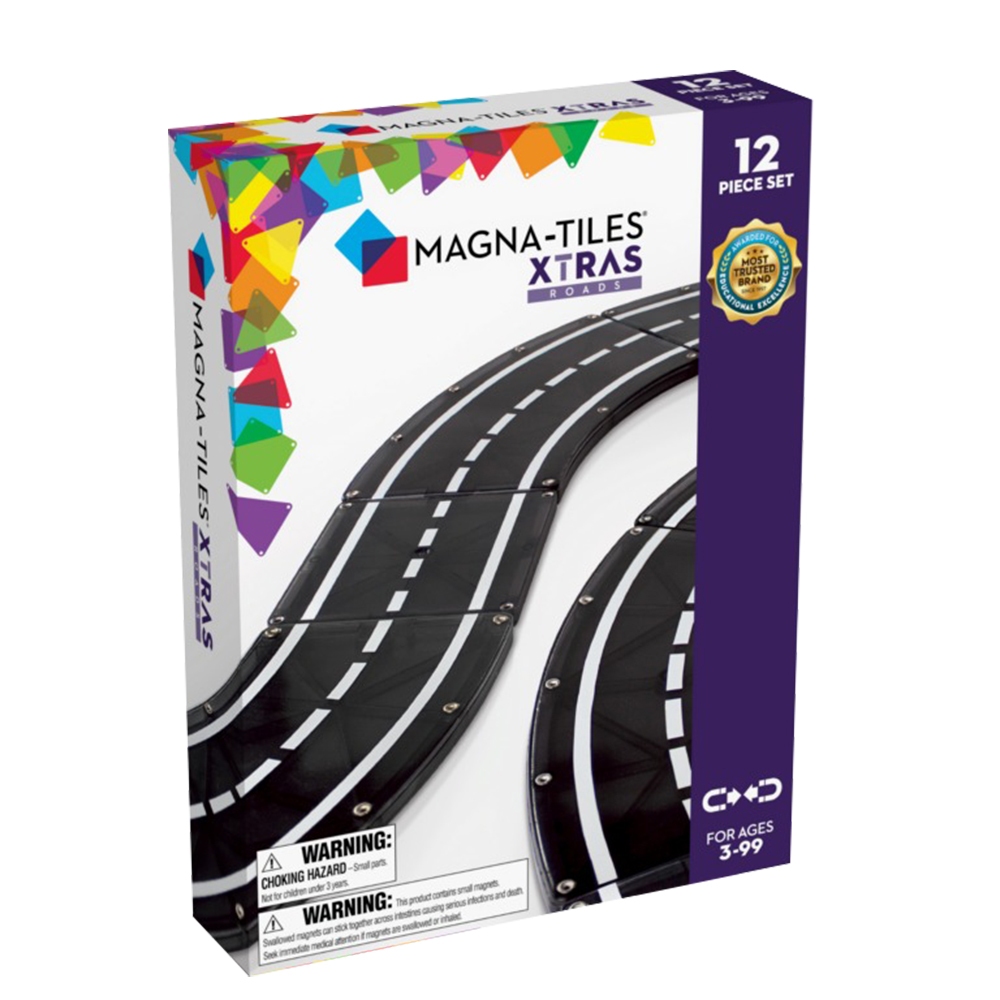 Magna-Tiles 磁力積木-魔幻磁力道路12件組, , large