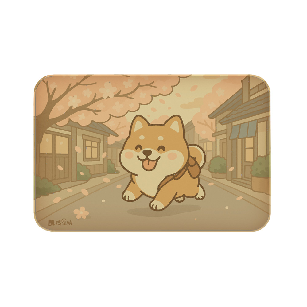 【Monster】 Soft Diatomaceous Earth Absorbent Mat &ndash; Cute Dog Series (60x40cm) &ndash; Sakura Shiba, , large