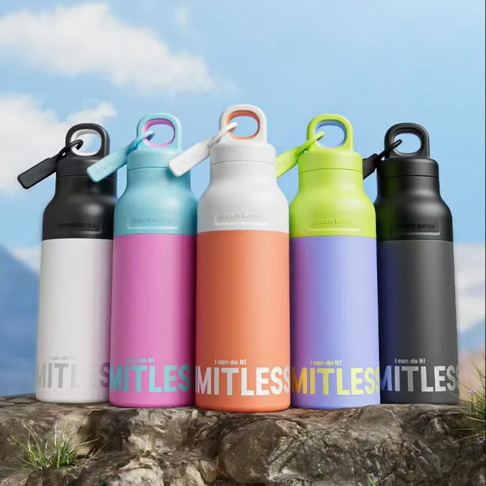 【A&R】316不鏽鋼陶瓷塗層雙色按開式運動水壺 500 ML  四色任選, , large