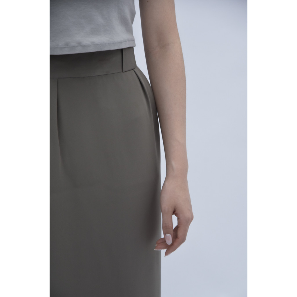 (S) aggie grey s簡約綠色長裙二手衣, , large