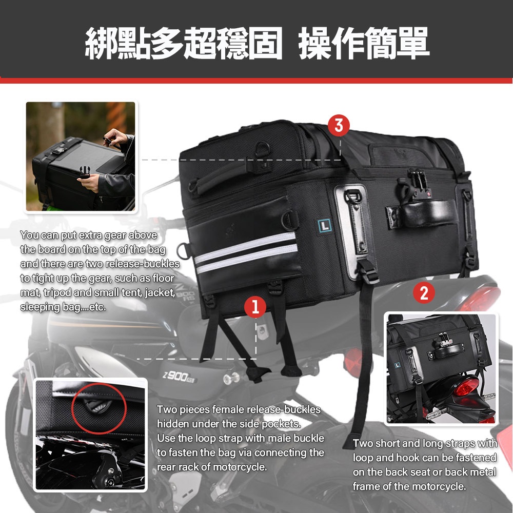 【Niche 樂奇】重機巡航旅行後座包 NMO-2306-7, , large