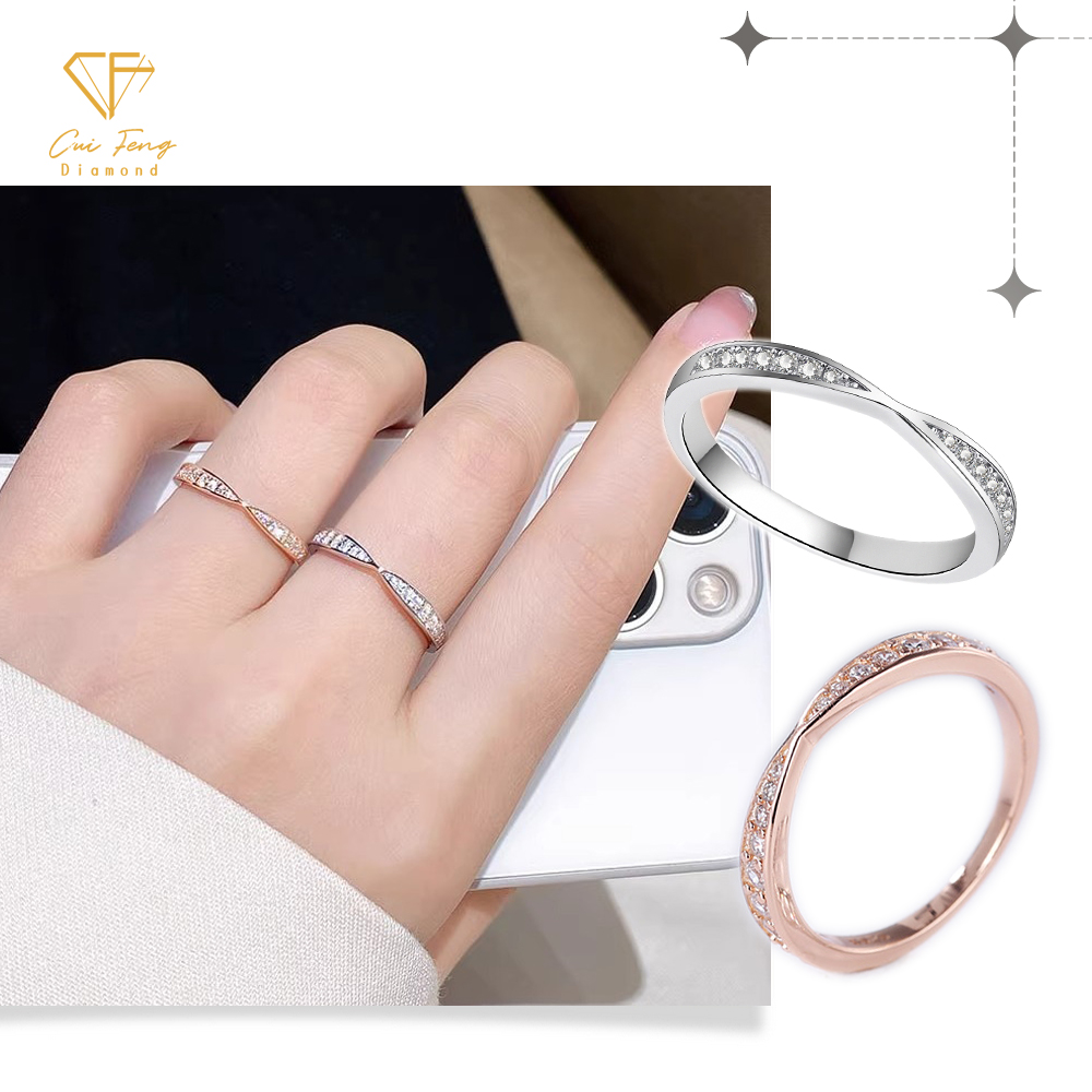 【CF鑽飾】戒指 莫桑鑽《眷戀》排鑽線戒, , large