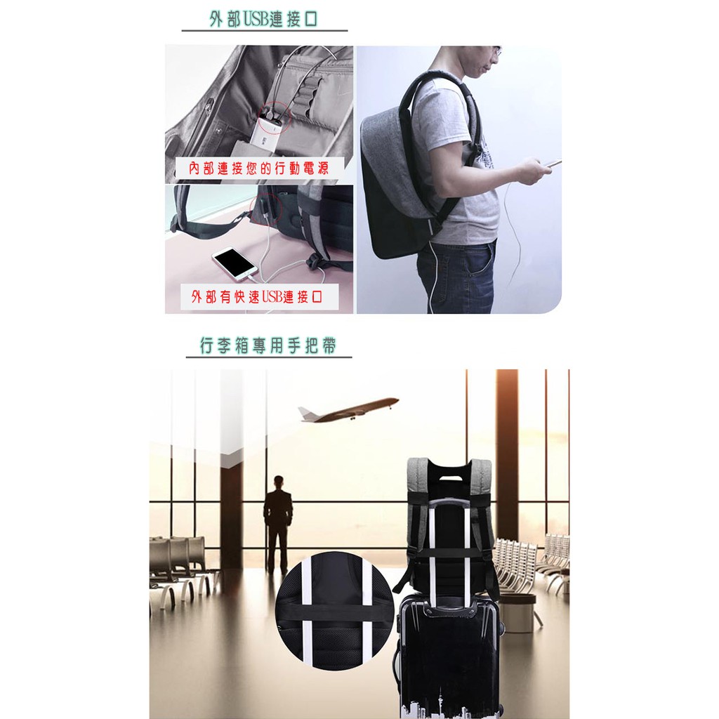 金德恩 GS MALL Joyelife 智能防盜背包 防盜包 雙肩 背包 Joyelife 智能包 雙肩背包 雙肩包, , large