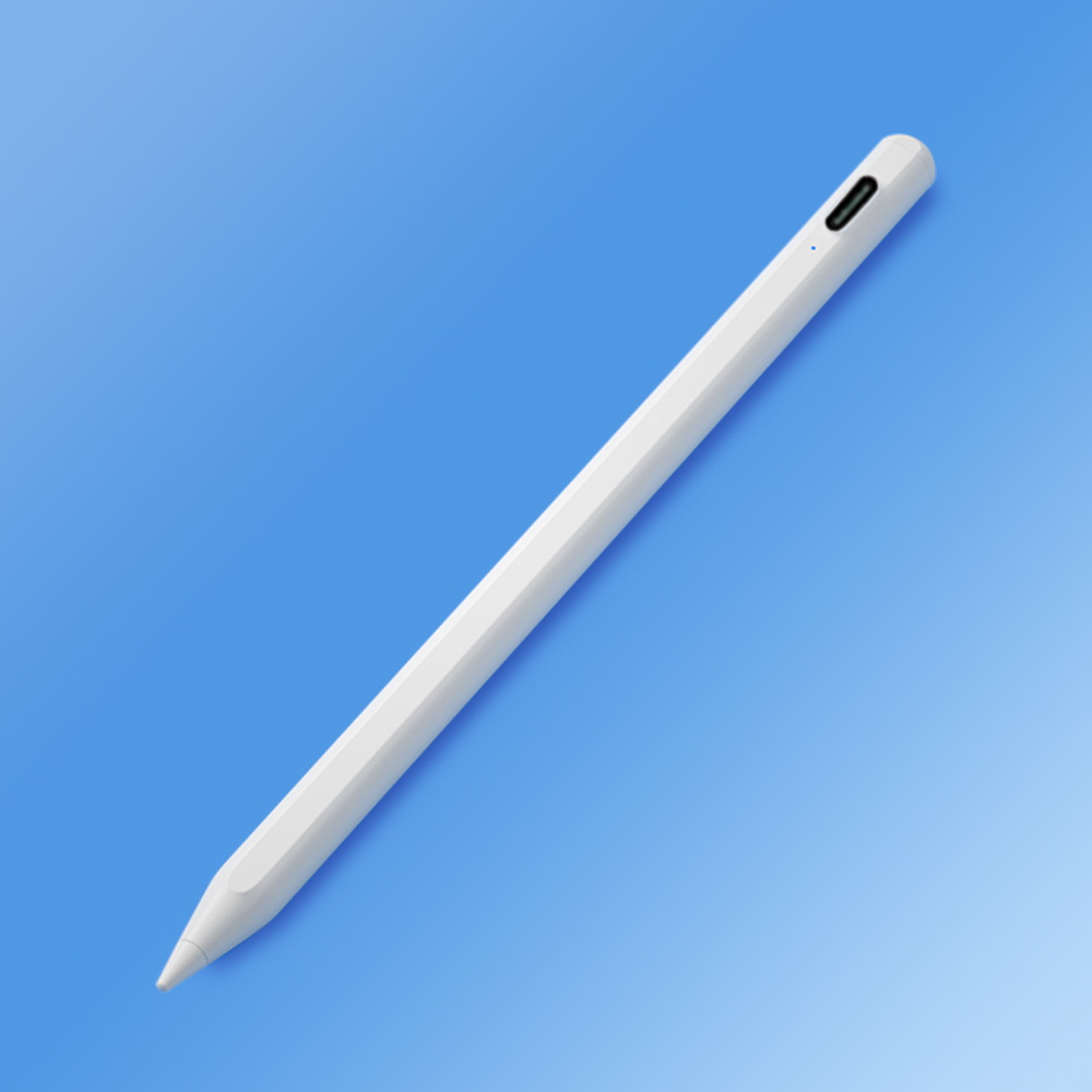 【TP402雪幕白】第四代通用版主動電容式觸控筆(附筆尖保護套)