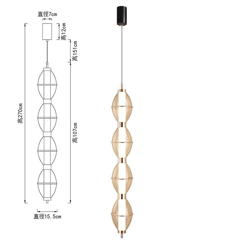 【卡米達】50W三色變光吊燈(CA5108P-50W), , large