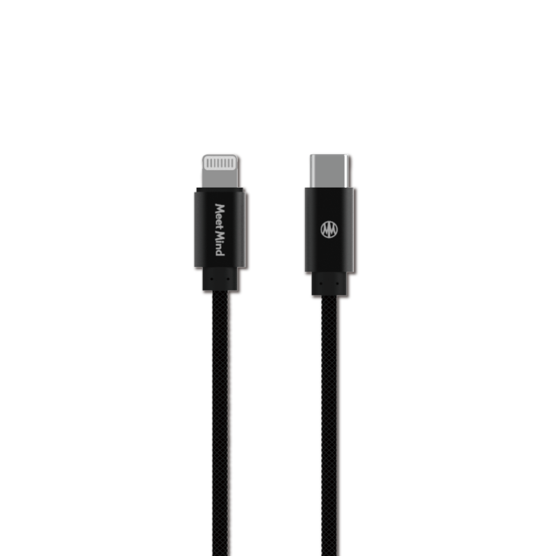 Meet Mind for Apple Type-C to Lightning MFi braided transmission charging cable 1.2M, , large