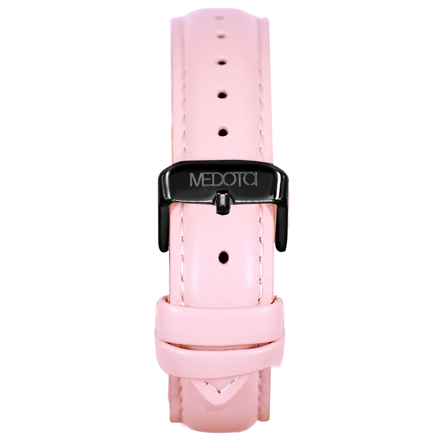 [MEDOTA] Blossom collection pink leather strap ladies watch-Blue elf / BO-8801, , large