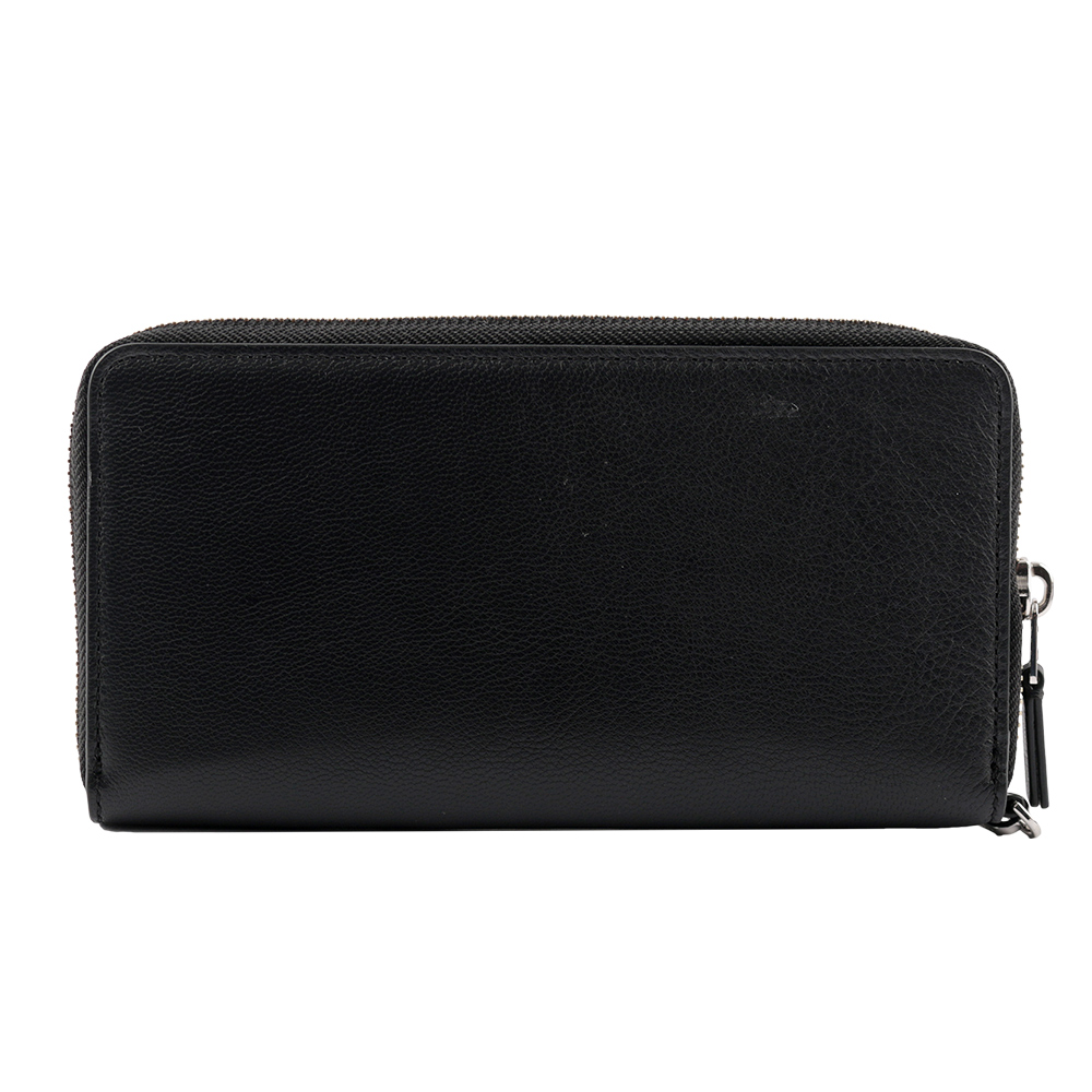 MARC JACOBS THE SLIM 84 山羊皮撞色附提把長夾/黑色, , large